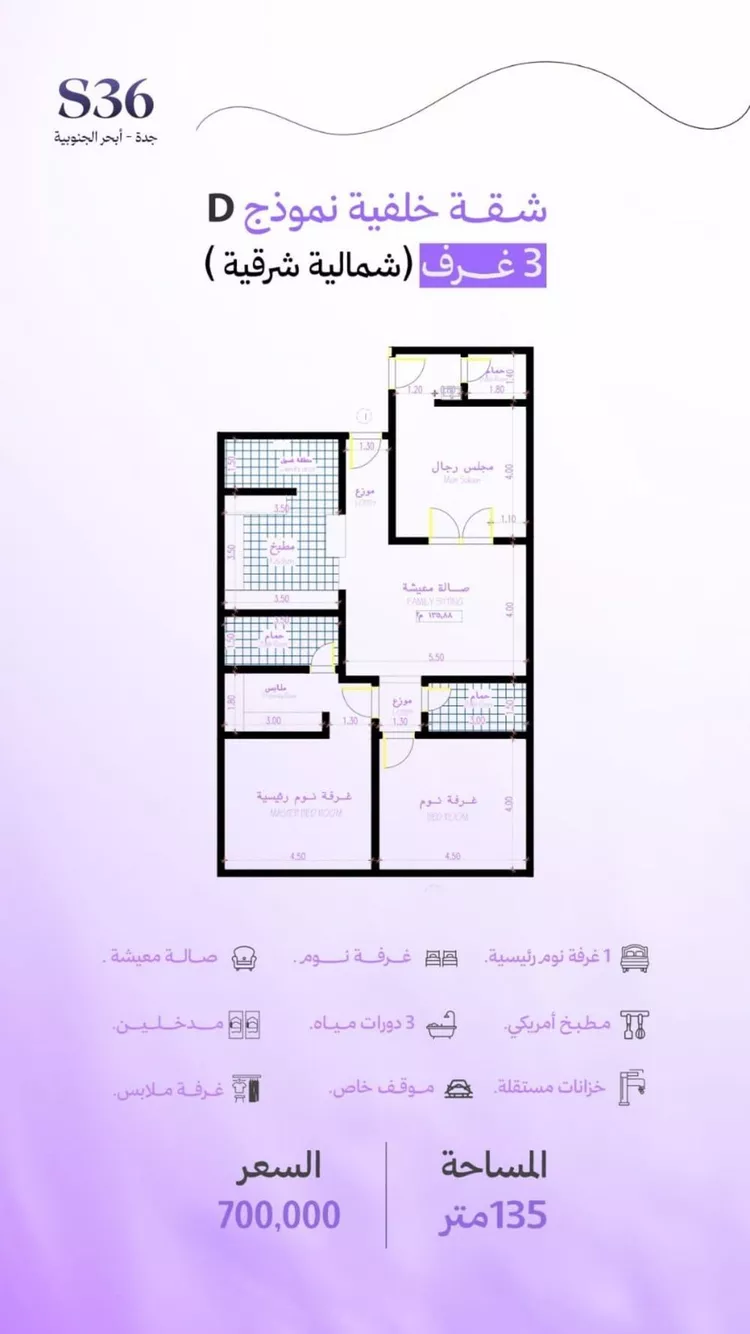 شقة للبيع في شارع الامير عبدالمجيد, حي أبحر الجنوبية, مدينة جدة, منطقة مكة المكرمة صورة 2