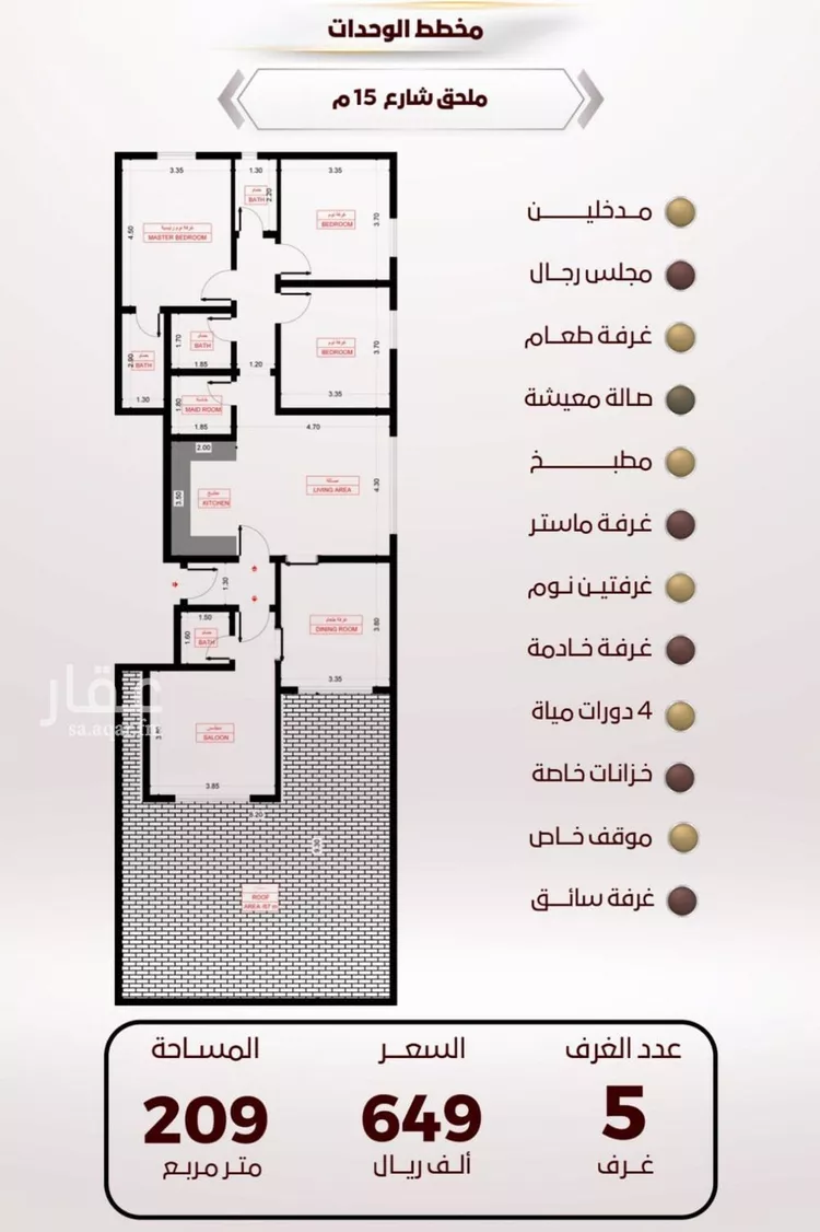 شقة للبيع في شارع الربيع ابن مالك, حي الواحة, مدينة جدة, منطقة مكة المكرمة صورة 3