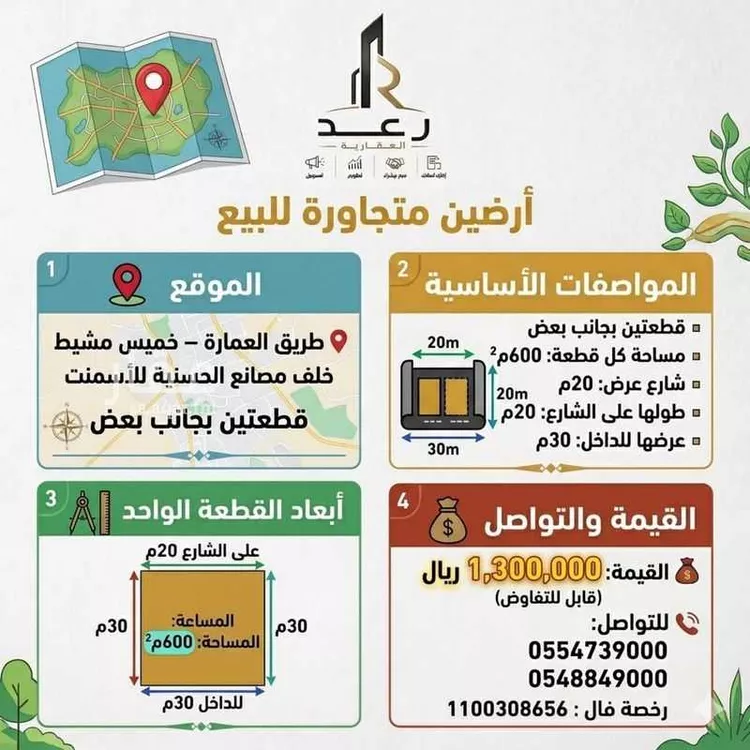 Land for Sale in Khamis Mushait Al Wahah