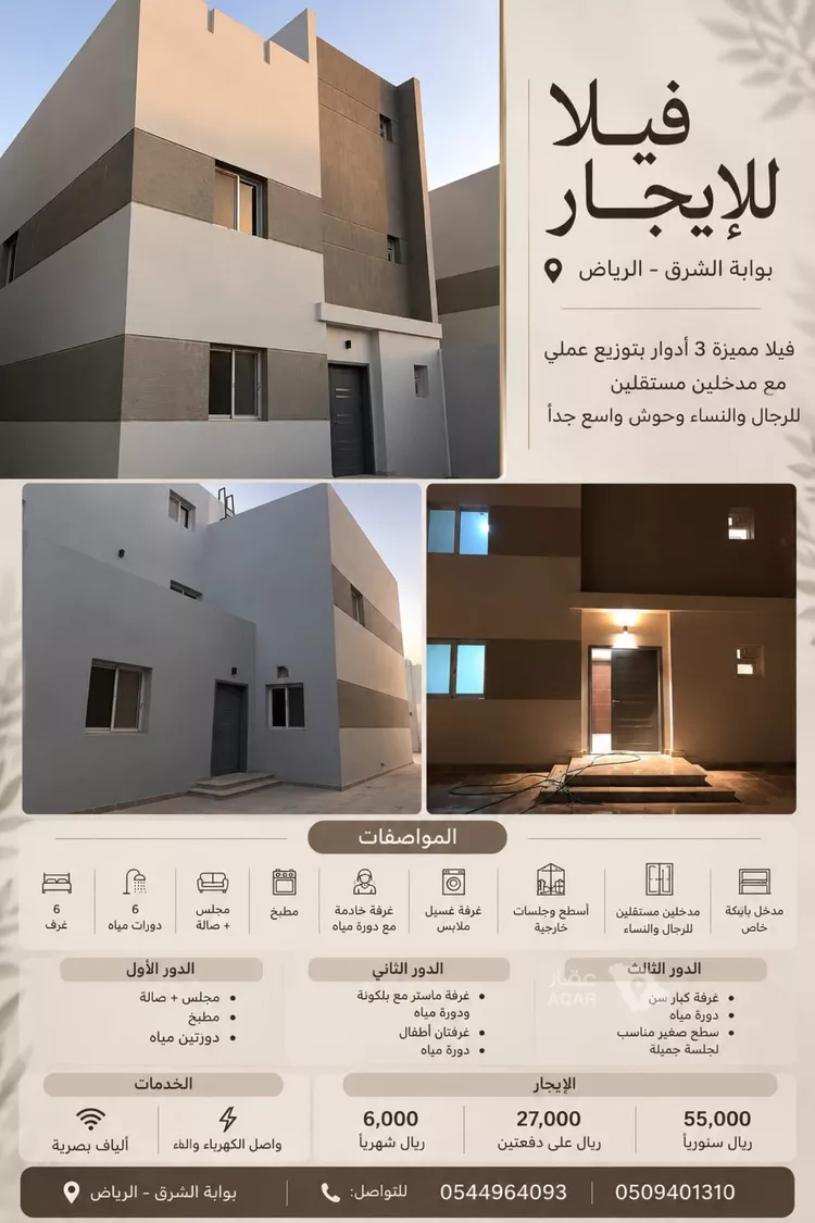 Villa for Rent in Riyadh Al Janadriyah