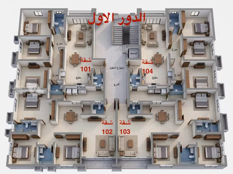 شقة للإيجار في شارع جبريل بن جميل, حي النرجس, مدينة الرياض, منطقة الرياض 3