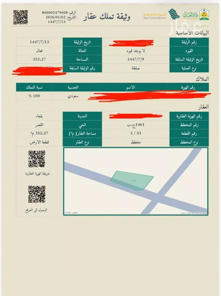 Land for Sale in Baqaa Al Suhaibi صورة 3