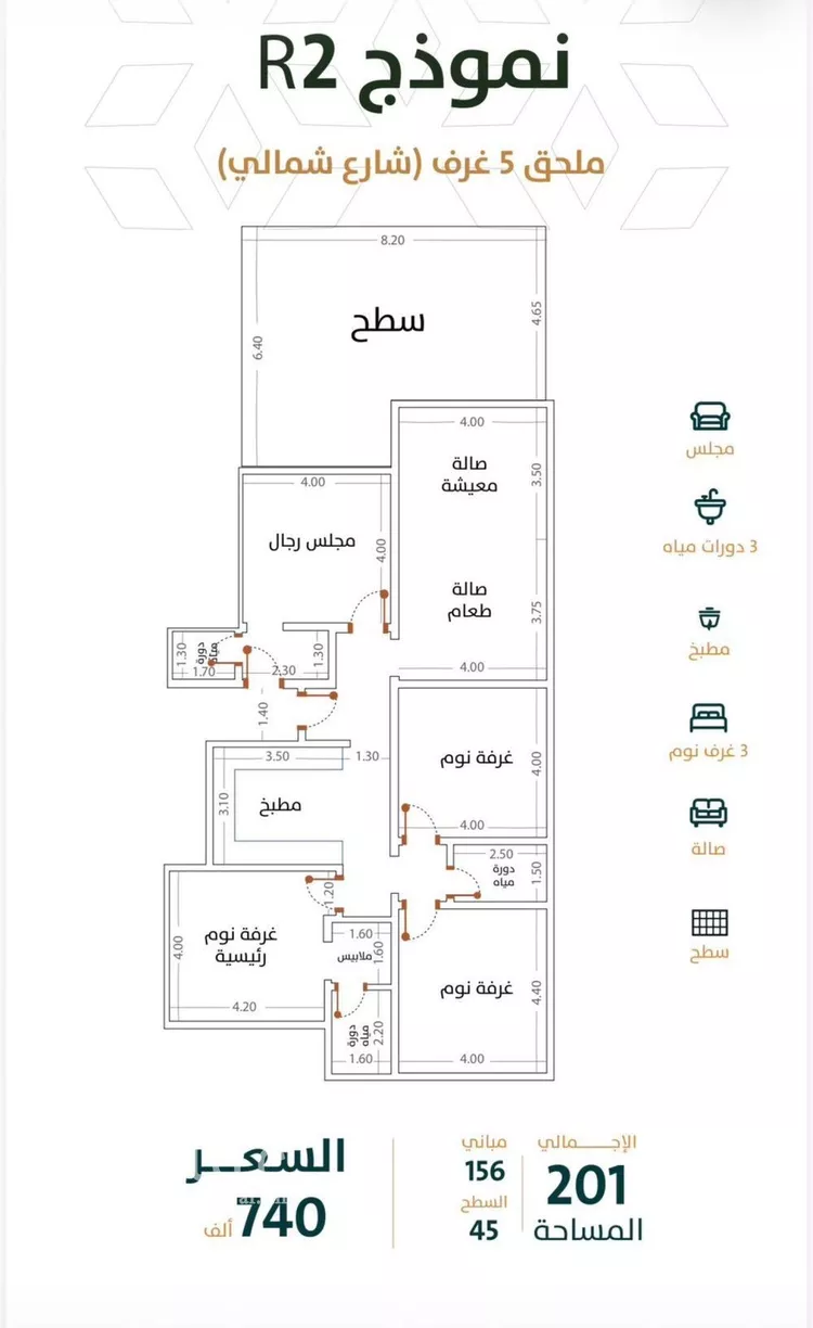 شقة للبيع في شارع الخليفة المأمون, حي الربوة, مدينة جدة, منطقة مكة المكرمة 9