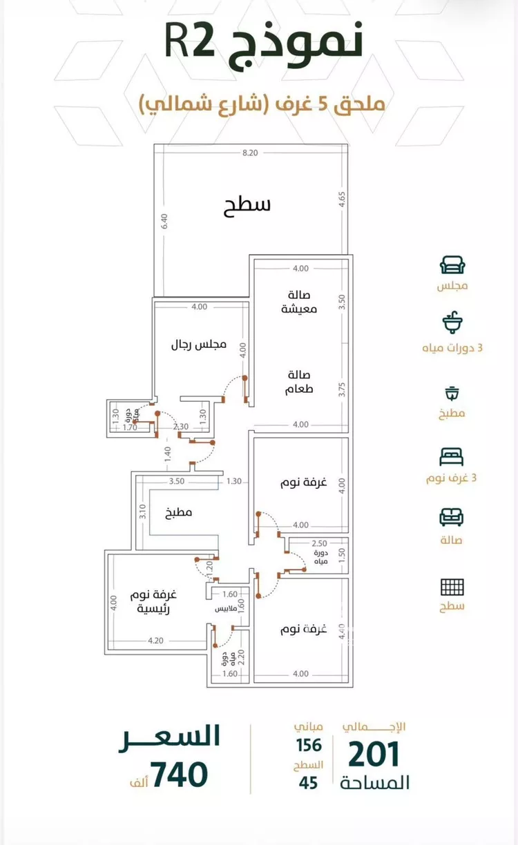 شقة للبيع في شارع الخليفة المأمون, حي الربوة, مدينة جدة, منطقة مكة المكرمة 8