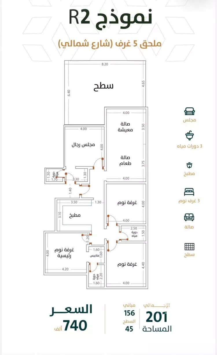 شقة للبيع في شارع الخليفة المأمون, حي الربوة, مدينة جدة, منطقة مكة المكرمة 8