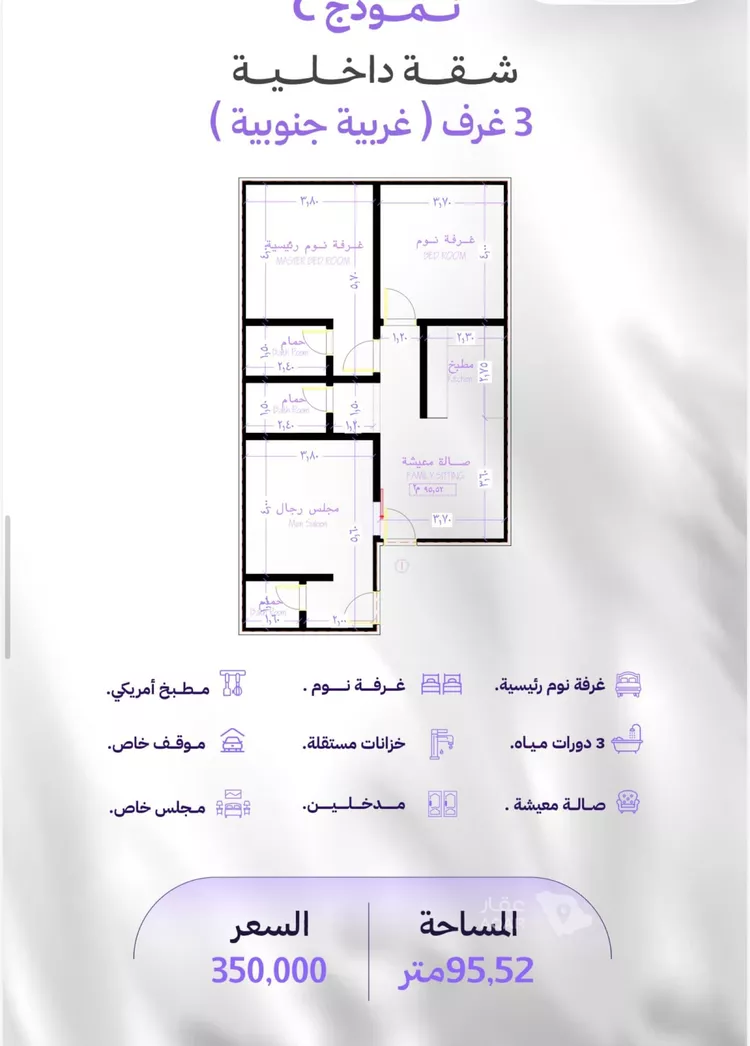 شقة للبيع في شارع الكاسب, حي المروة, مدينة جدة, منطقة مكة المكرمة صورة 3
