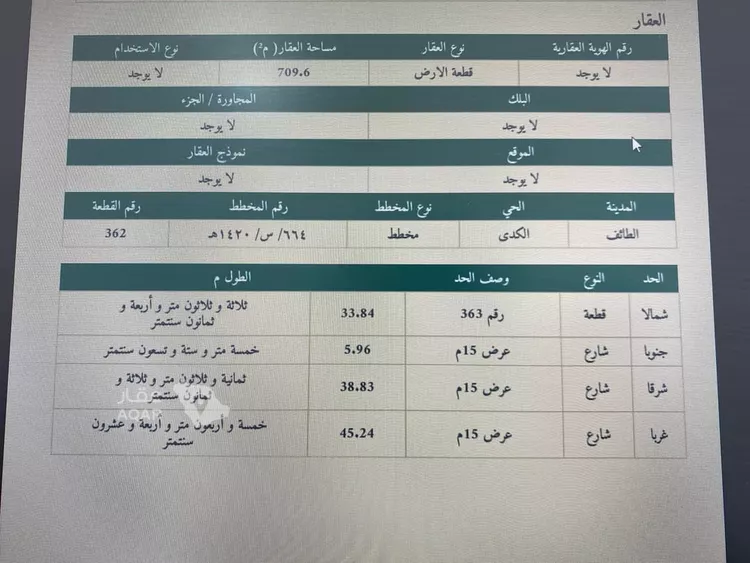 Land for Sale in Taif Al Wesam