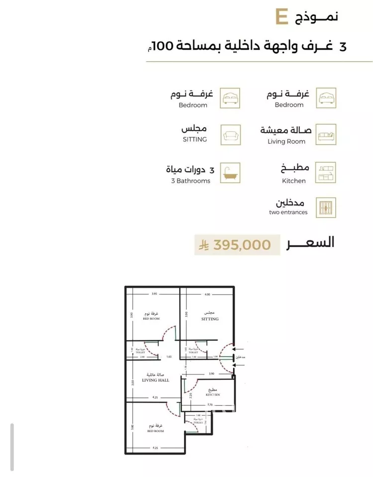 شقة للبيع في شارع الجبيل البري, حي الرحاب, مدينة جدة, منطقة مكة المكرمة صورة 2