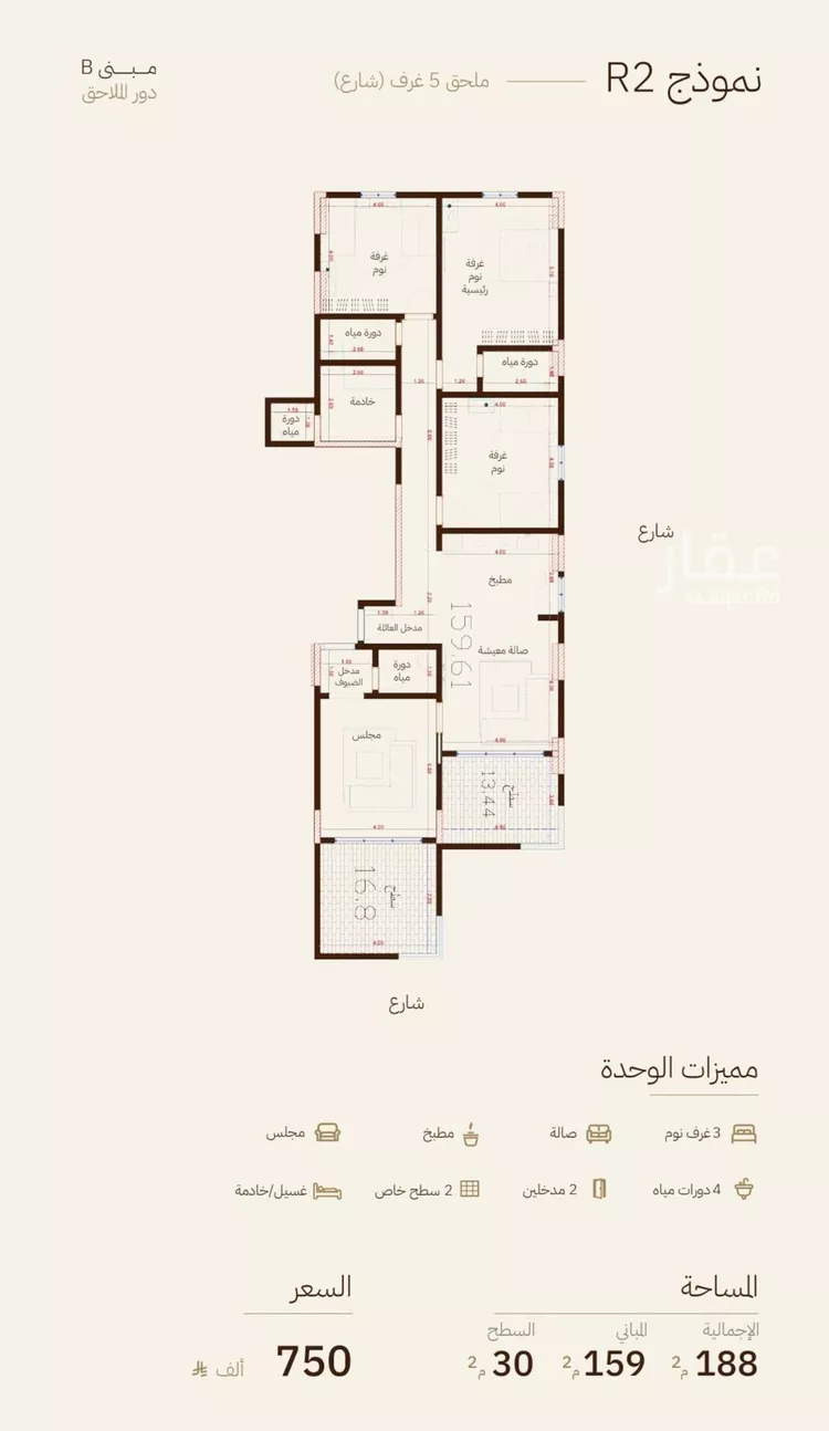 شقة للبيع في شارع ام البرك, حي الرحاب, مدينة جدة, منطقة مكة المكرمة صورة 2