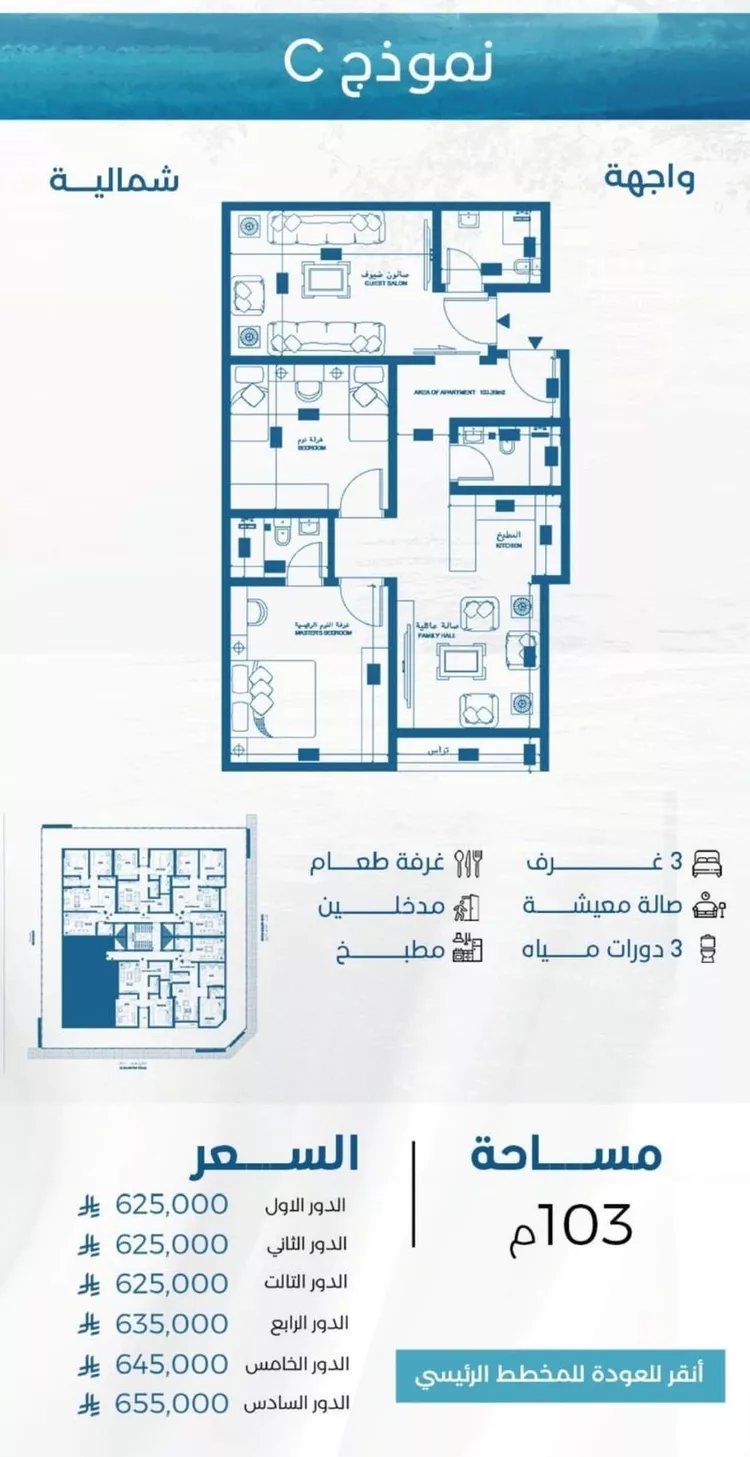 شقة للبيع في شارع الوطن الاكبر, حي الرويس, مدينة جدة, منطقة مكة المكرمة 7