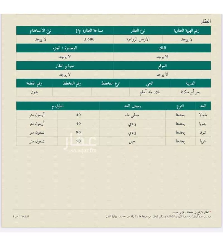 Farm for Sale in Muhayil Al Huliah West