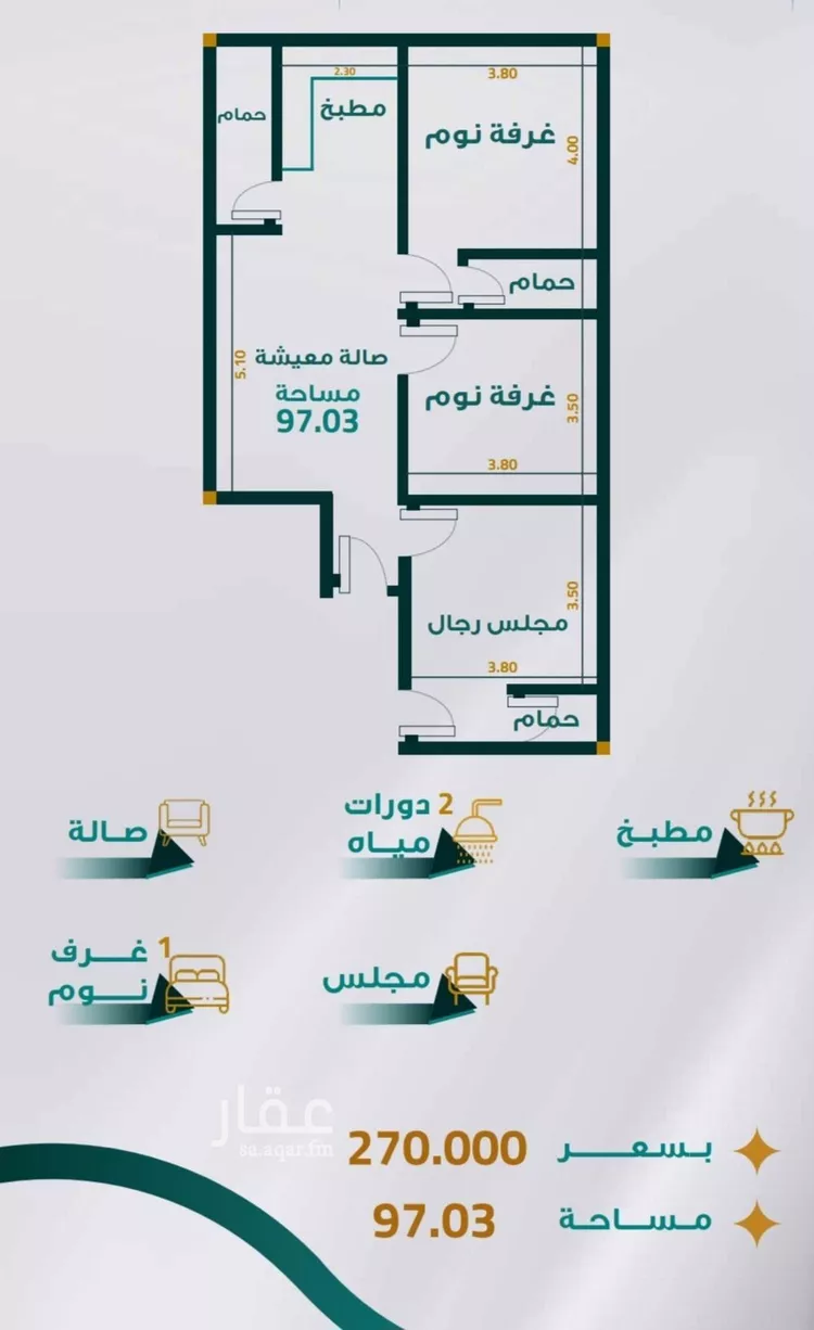 شقة للبيع في شارع الجرشي, حي مريخ, مدينة جدة, منطقة مكة المكرمة صورة 2