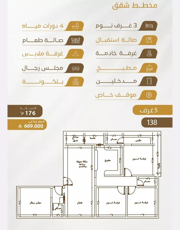 شقة للبيع في شارع عبدالله سليمان الفرعي, حي الورود, مدينة جدة, منطقة مكة المكرمة 9