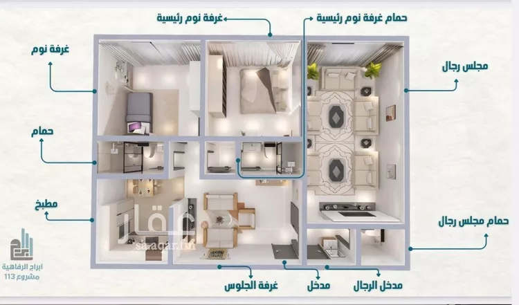 شقة للبيع في شارع الحصين الذبياني, حي الياقوت, مدينة جدة, منطقة مكة المكرمة 16