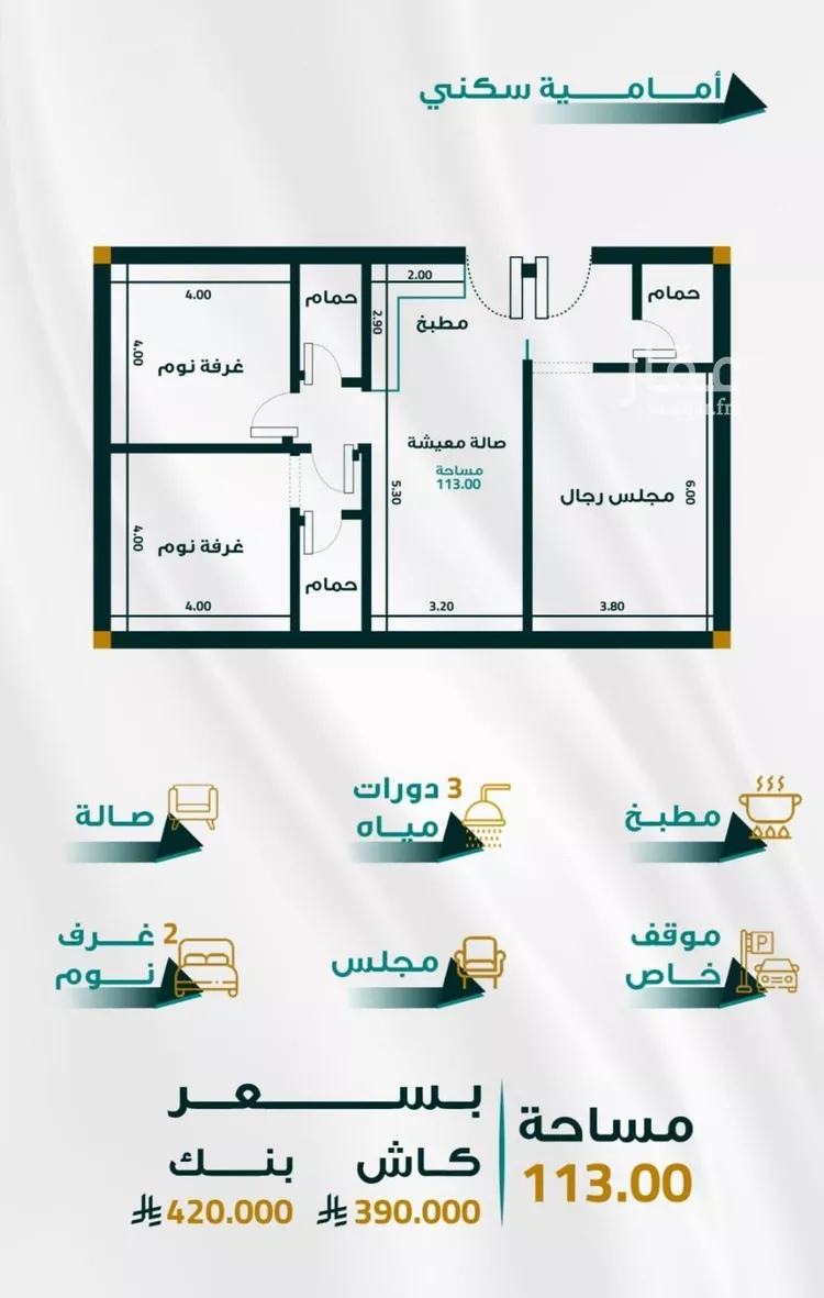 شقة للبيع في شارع ابو ذر الغفاري, حي الفيحاء, مدينة جدة, منطقة مكة المكرمة صورة 2