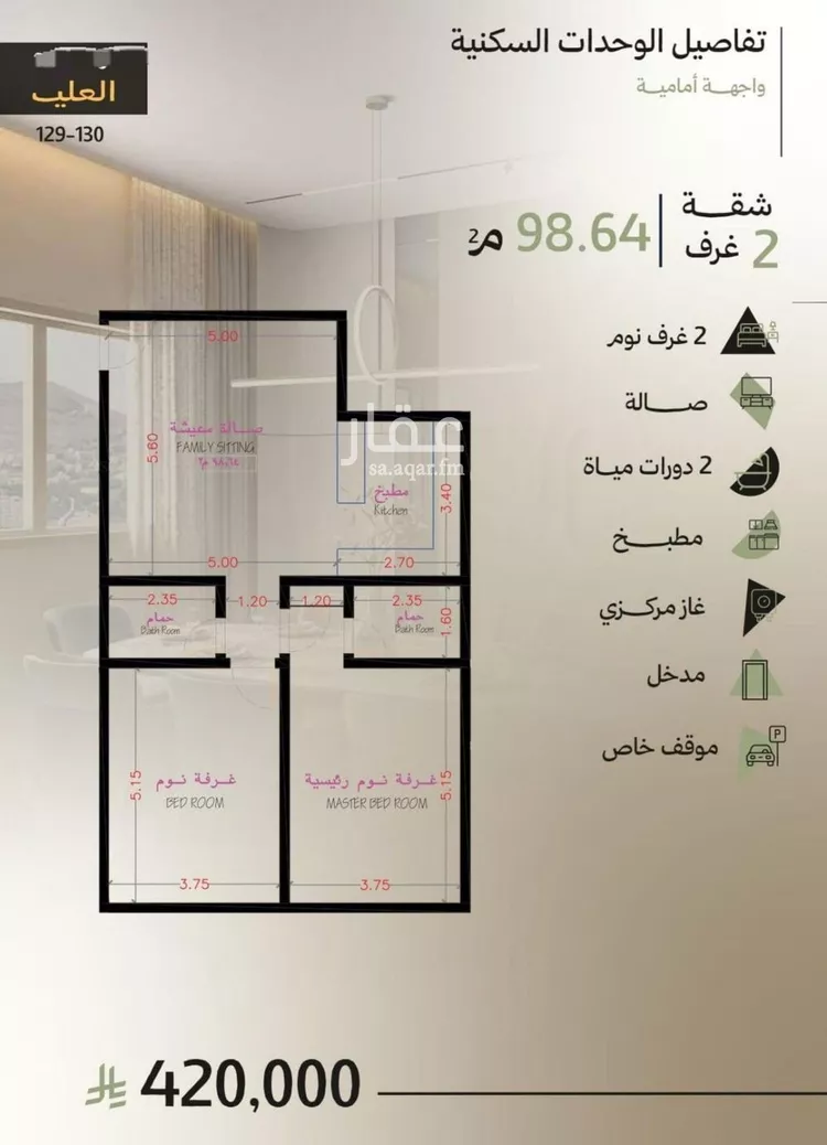 شقة للبيع في حي أبحر الجنوبية, مدينة جدة, منطقة مكة المكرمة صورة 2
