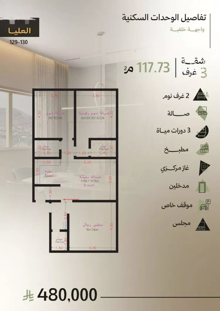 شقة للبيع في حي أبحر الجنوبية, مدينة جدة, منطقة مكة المكرمة صورة 2