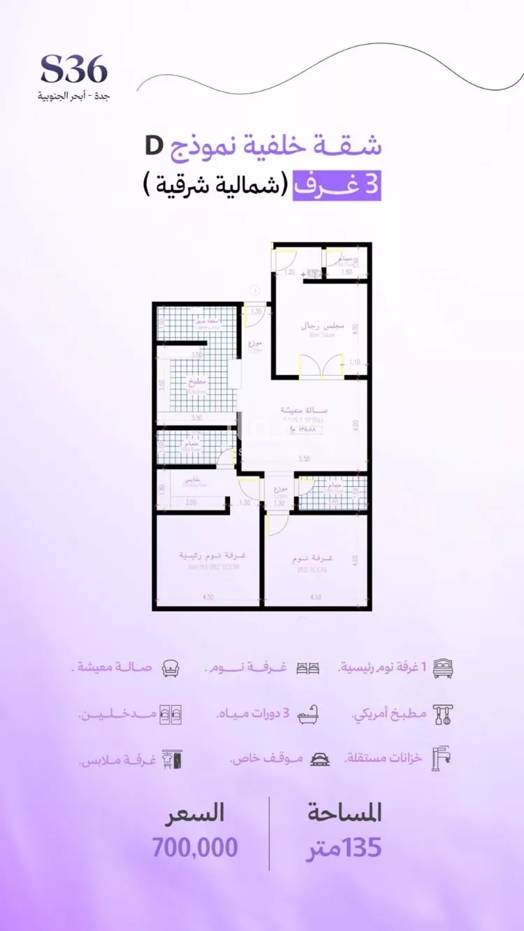 شقة للبيع في حي أبحر الجنوبية, مدينة جدة, منطقة مكة المكرمة صورة 3