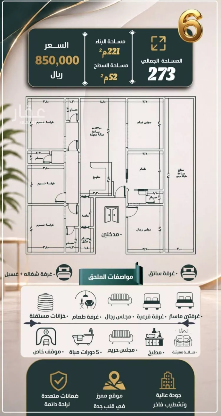 شقة للبيع في شارع نومان, حي النزهة, مدينة جدة, منطقة مكة المكرمة