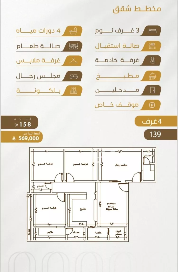 شقة للبيع في شارع سهل بن حنيف, حي الورود, مدينة جدة, منطقة مكة المكرمة صورة 3