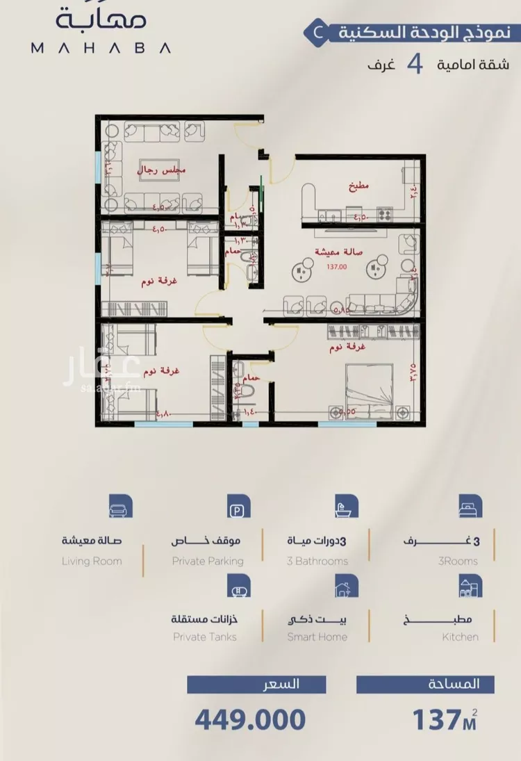 شقة للبيع في شارع شقرون المغراوي, حي الياقوت, مدينة جدة, منطقة مكة المكرمة