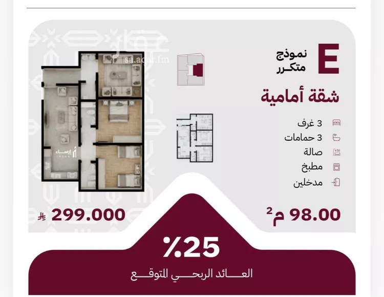 شقة للبيع في شارع عثمان ابن عوف, حي الريان, مدينة جدة, منطقة مكة المكرمة