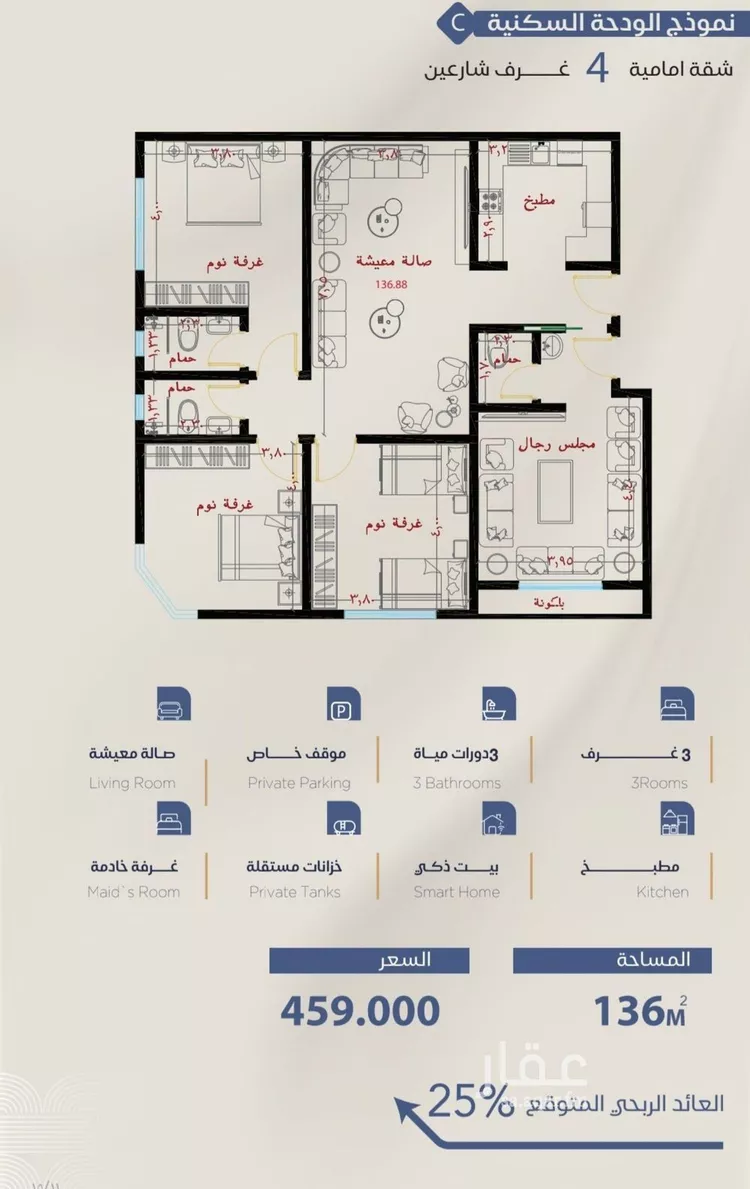 Apartment for Sale in Jeddah Al Yaqout