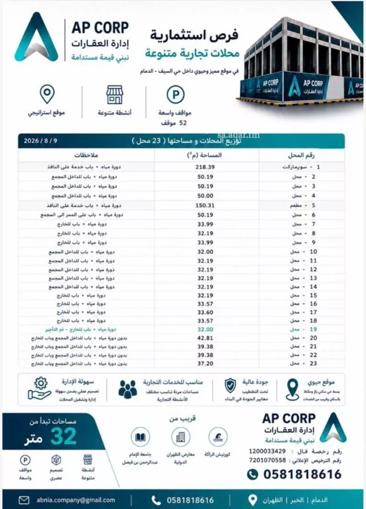 محل للإيجار في شارع النجوم, حي السيف, مدينة الدمام, المنطقة الشرقية صورة 3