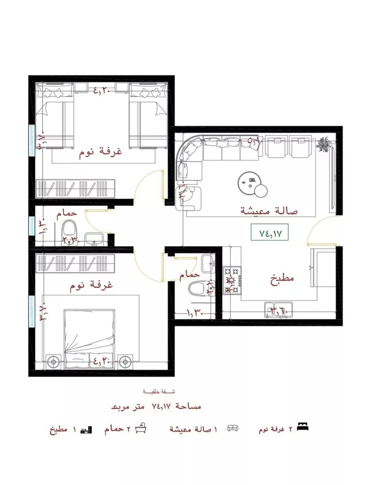 شقة للبيع في شارع عبيدة ابن حميد, حي الفيصلية, مدينة جدة, منطقة مكة المكرمة 8