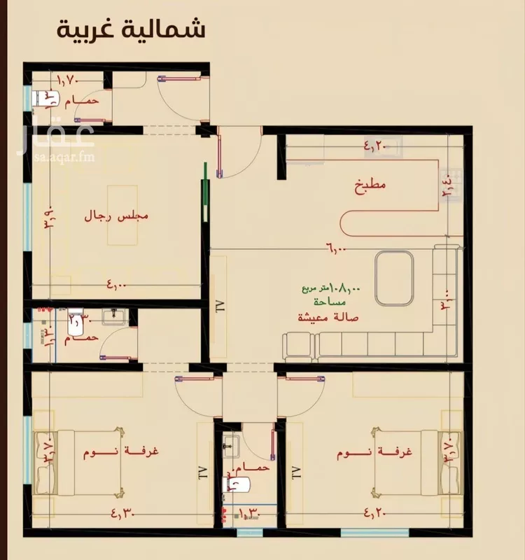 شقة للبيع في شارع برهان الدين الداراني, حي النزهة, مدينة جدة, منطقة مكة المكرمة 6