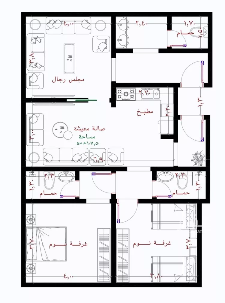 شقة للبيع في شارع عثمان ابن عوف, حي الريان, مدينة جدة, منطقة مكة المكرمة صورة 2