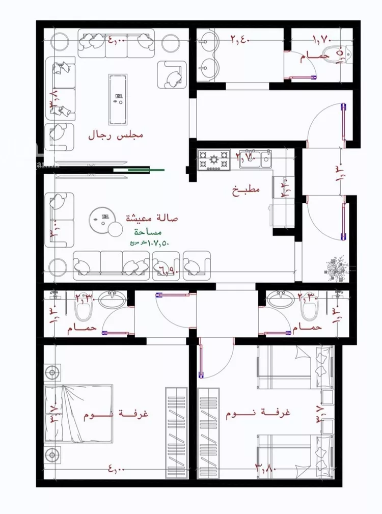 شقة للبيع في شارع عثمان ابن عوف, حي الريان, مدينة جدة, منطقة مكة المكرمة صورة 2