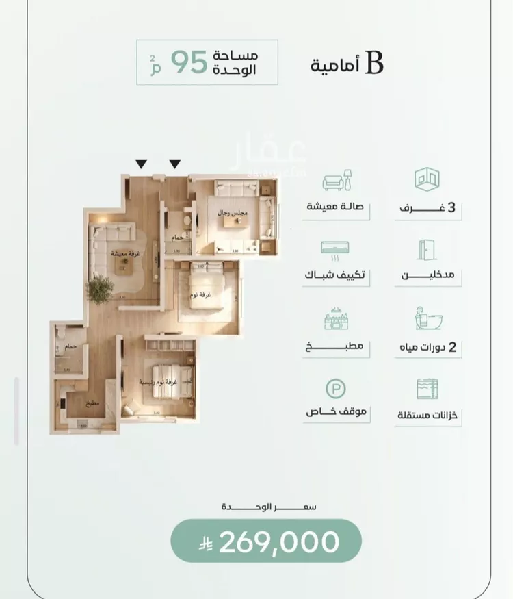شقة للبيع في شارع الريان, حي الريان, مدينة جدة, منطقة مكة المكرمة صورة 4
