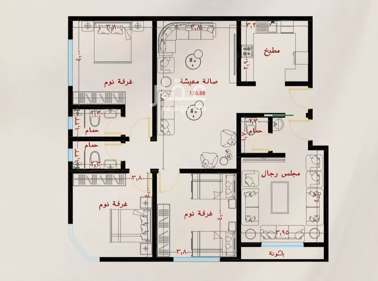 شقة للبيع في شارع برهان الدين الداراني, حي الياقوت, مدينة جدة, منطقة مكة المكرمة صورة 3