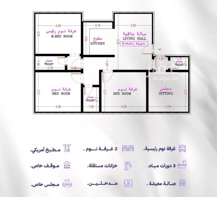 شقة للبيع في شارع النابغه الغنوي, حي المروة, مدينة جدة, منطقة مكة المكرمة صورة 3