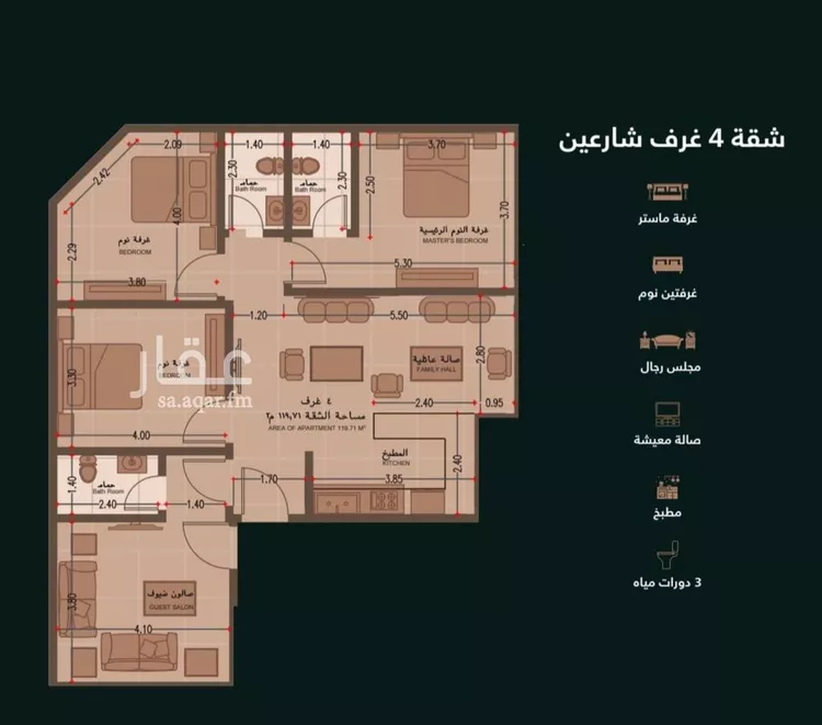 شقة للبيع في شارع اهبان بن عباد, حي النعيم, مدينة جدة, منطقة مكة المكرمة صورة 3