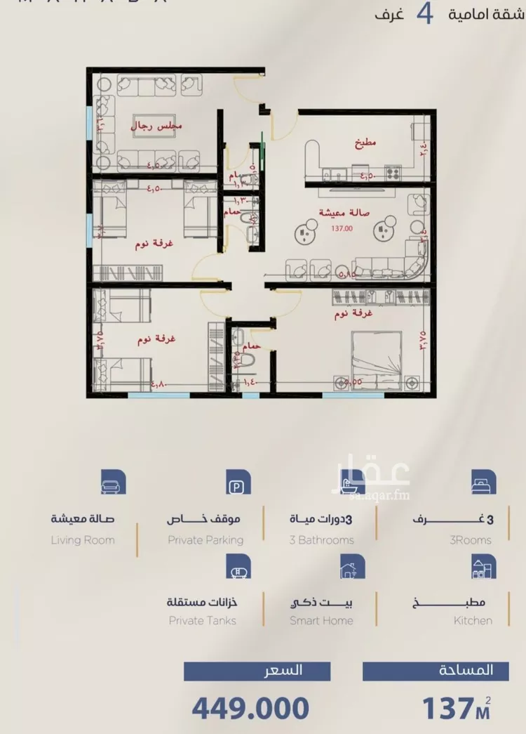 شقة للبيع في شارع برهان الدين الداراني, حي الياقوت, مدينة جدة, منطقة مكة المكرمة صورة 4