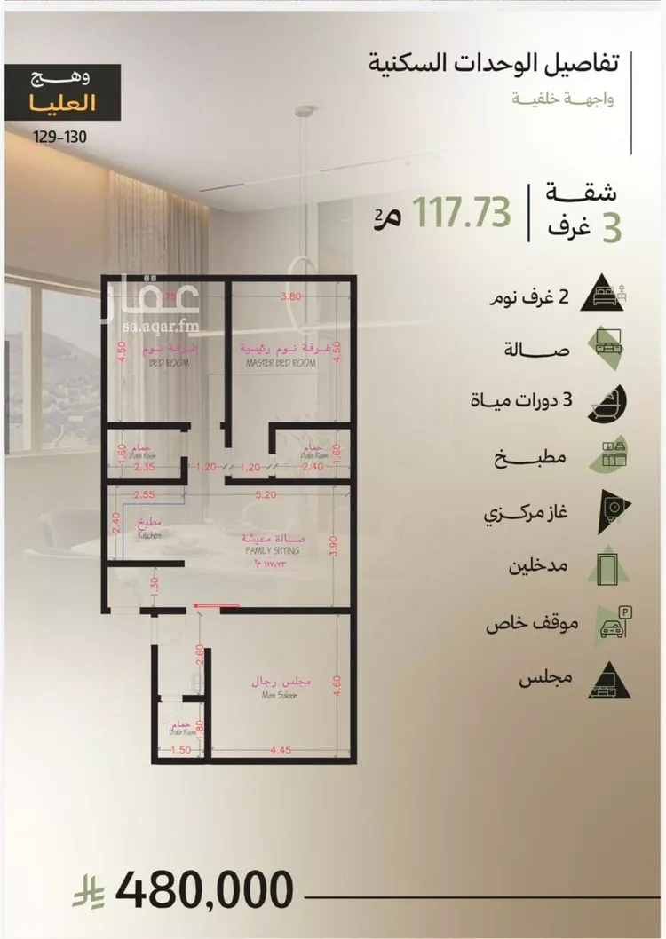 شقة للبيع في حي أبحر الجنوبية, مدينة جدة, منطقة مكة المكرمة صورة 2
