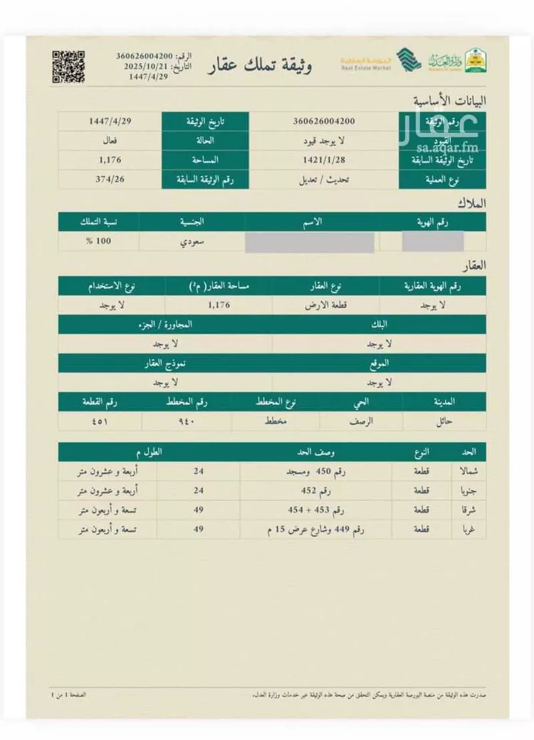 Land for Sale in Hail An Naqrah