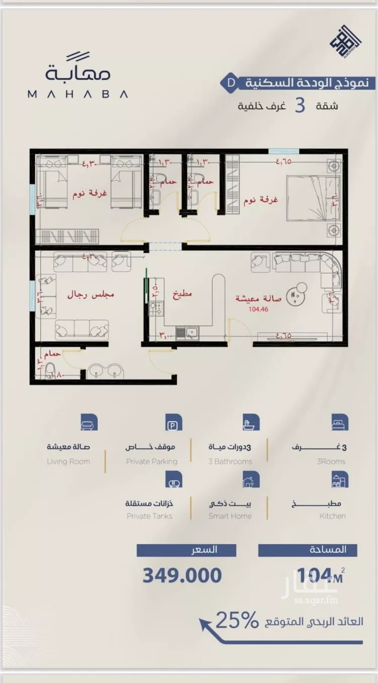 شقة للبيع في شارع برهان الدين الداراني, حي الياقوت, مدينة جدة, منطقة مكة المكرمة