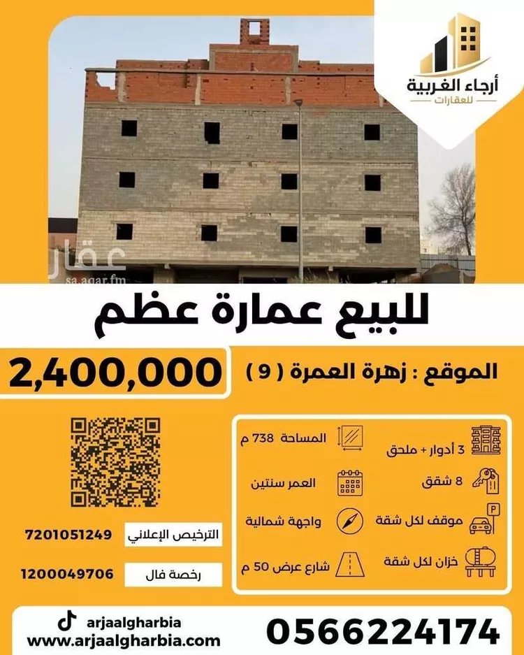 عمارة للبيع في شارع البريمي, حي النوارية, مدينة مكة المكرمة, منطقة مكة المكرمة