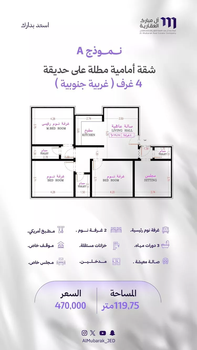 شقة للبيع في شارع الكاسب, حي المروة, مدينة جدة, منطقة مكة المكرمة 11