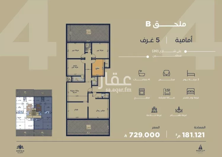 شقة للبيع في شارع أبي رافع الصائغ, حي الياقوت, مدينة جدة, منطقة مكة المكرمة صورة 4