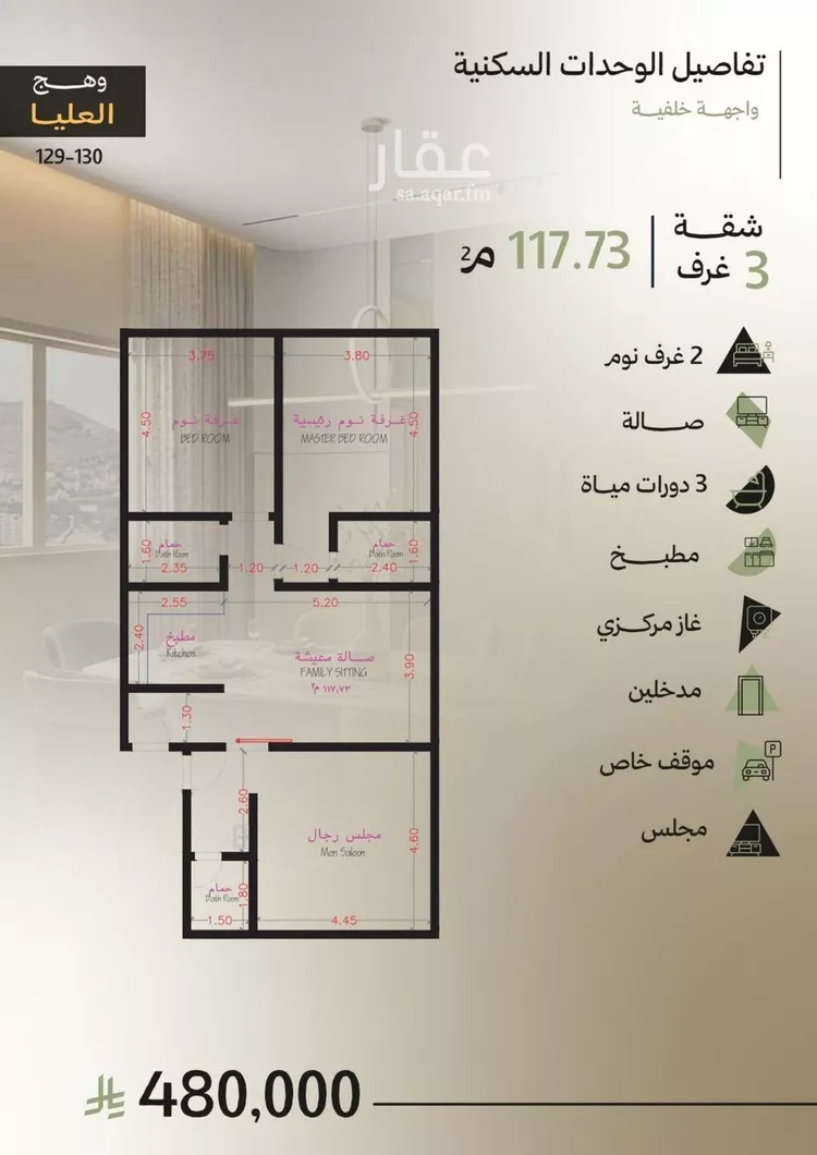 شقة للبيع في شارع شقرون المغراوي, حي أبحر الجنوبية, مدينة جدة, منطقة مكة المكرمة صورة 5