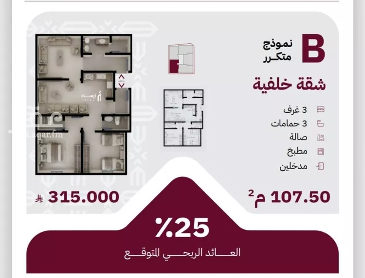 شقة للبيع في شارع عثمان ابن عوف, حي الريان, مدينة جدة, منطقة مكة المكرمة صورة 2