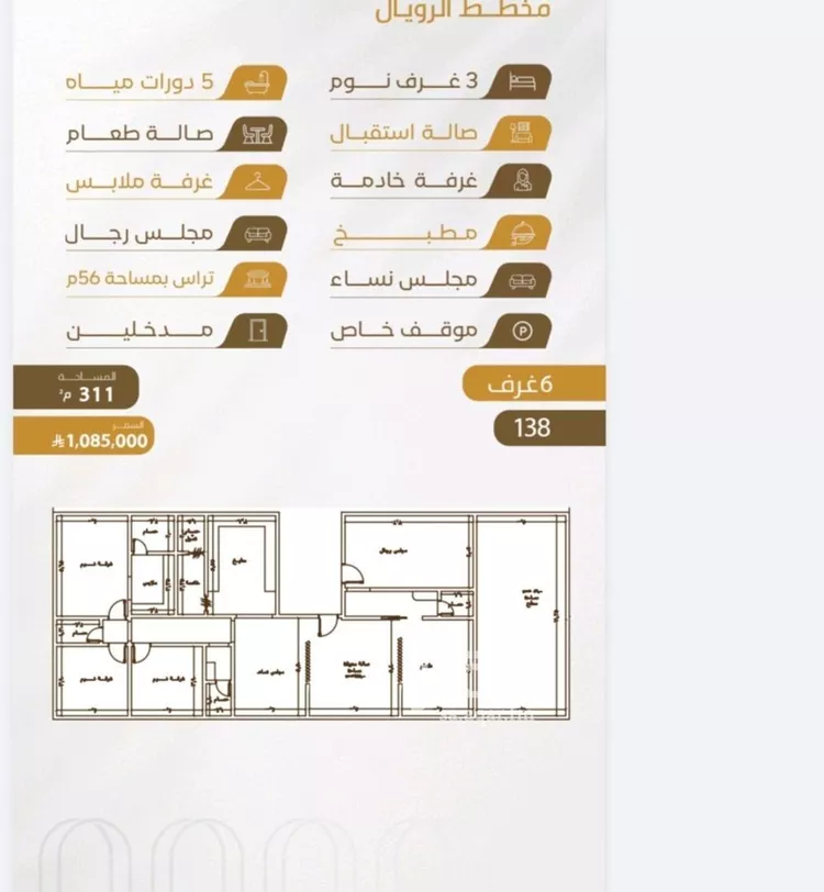 شقة للبيع في شارع عبدالله سليمان الفرعي, حي الورود, مدينة جدة, منطقة مكة المكرمة صورة 3