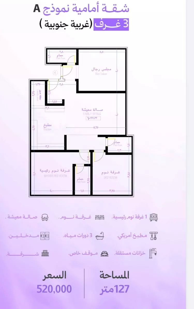 شقة للبيع في شارع ابو شهاب , حي أبحر الجنوبية, مدينة جدة, منطقة مكة المكرمة صورة 3