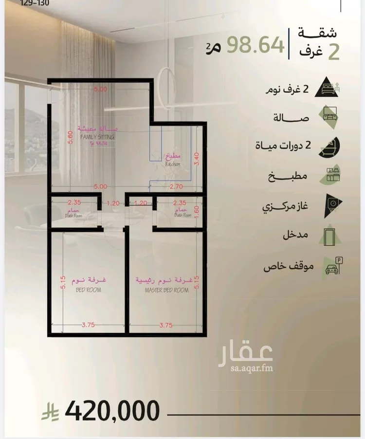 شقة للبيع في شارع ابي القاسم , حي أبحر الجنوبية, مدينة جدة, منطقة مكة المكرمة