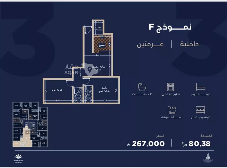 شقة للبيع في شارع أبي رافع الصائغ, حي الياقوت, مدينة جدة, منطقة مكة المكرمة 2