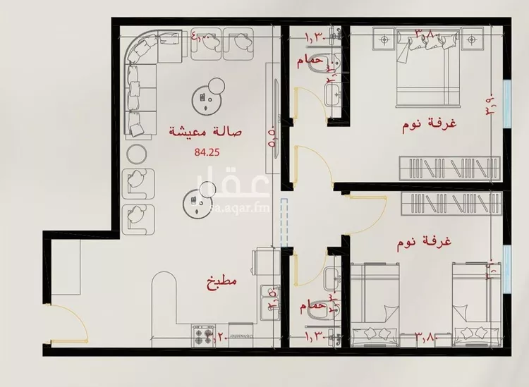 شقة للبيع في شارع شقرون المغراوي, حي الياقوت, مدينة جدة, منطقة مكة المكرمة 9